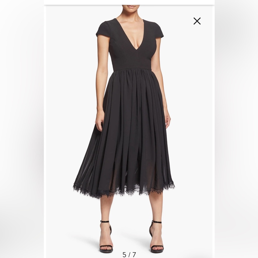 Corey Chiffon Fit & Flare Cocktail Dress Dress the Population - Picture 5 of 11